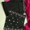 Embroidered Rayon Kurti Pant Set with Leheriya Kota Doria Dupatta - Image 6