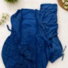 Embroidered Stonewash Rayon Kurta Pant Co-Ord Set (Size 46)