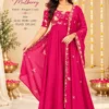 Fully Lined Rangoli Crush Long Frock with Dupatta – Heavy Flare Ethnic Gown for Women - Image 2