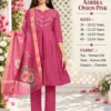 Girls Roman Silk Embroidered Kurti Pant Set with Dupatta - Image 2
