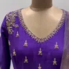 Handcrafted Zardozi Embroidered Silk Anarkali Suit Set – Pleated Party Wear Long Frock for Women - Image 12