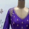 Handcrafted Zardozi Embroidered Silk Anarkali Suit Set – Pleated Party Wear Long Frock for Women - Image 14