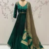 Handcrafted Zardozi Embroidered Silk Anarkali Suit Set – Pleated Party Wear Long Frock for Women - Image 16