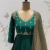Handcrafted Zardozi Embroidered Silk Anarkali Suit Set – Pleated Party Wear Long Frock for Women - Image 7