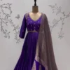 Handcrafted Zardozi Embroidered Silk Anarkali Suit Set – Pleated Party Wear Long Frock for Women - Image 9