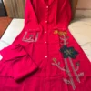 Heavy 22 KG Rayon Embroidered Long A-Line Kurti with Palazzo Set – Mandarin Collar Floral Patch Work Kurta Set with Front Pocket (Sizes M to 3XL) - Image 11
