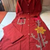 Heavy 22 KG Rayon Embroidered Long A-Line Kurti with Palazzo Set – Mandarin Collar Floral Patch Work Kurta Set with Front Pocket (Sizes M to 3XL) - Image 4
