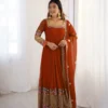 Heavy Georgette Sequence Embroidered Anarkali Suit Set - Image 6