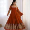 Heavy Georgette Sequence Embroidered Anarkali Suit Set - Image 8