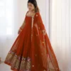 Heavy Georgette Sequence Embroidered Anarkali Suit Set - Image 9