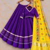 Heavy Rayon Cotton Flared Chaniya Choli with Gotta Patti Border | Stitched Padded Blouse & Semi Gajji Real Mirror Work Dupatta Set - Image 17
