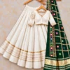Heavy Rayon Cotton Flared Chaniya Choli with Gotta Patti Border | Stitched Padded Blouse & Semi Gajji Real Mirror Work Dupatta Set - Image 19
