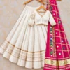Heavy Rayon Cotton Flared Chaniya Choli with Gotta Patti Border | Stitched Padded Blouse & Semi Gajji Real Mirror Work Dupatta Set - Image 20