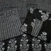 Indigo Blue Ajrakh Block Print Cotton Suit Set | Handcrafted Mirror Work Kurti Pant Dupatta 3-Piece Set (Wholesale) - Image 10