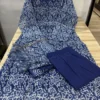 Indigo Blue Printed Kota Doria Kurti Pant Set with Chudidar Sleeves & Full Size Dupatta (Cotton Lined 3-Piece Suit) - Image 6