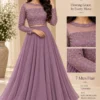 ISHIKA Georgette 2-Piece Flared Lehenga Set | Floral Gold Embroidered Illusion Neck Crop Top & 7-Meter Mega Flare Skirt
