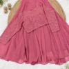 ISHIKA Georgette 2-Piece Flared Lehenga Set | Floral Gold Embroidered Illusion Neck Crop Top & 7-Meter Mega Flare Skirt - Image 11
