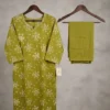 Jaipuri Bandhani & Floral Printed Cotton Kurta Pant Set for Women | 2-Pc Casual Co-Ord Set - Image 8