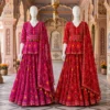 Jaipuri Bandhani Print Cotton Kurti with Skirt Set | Designer Gopi Dress with Malmal Dupatta - Image 5
