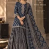Jaipuri Block Print Pure Cotton Kurta Skirt Set with Malmal Dupatta | Flared Gopi Dress Party Wear 3-Piece Suit - Image 11