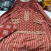 Jaipuri Block Print Pure Cotton Kurta Skirt Set with Malmal Dupatta | Flared Gopi Dress Party Wear 3-Piece Suit - Image 6