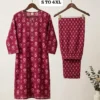 Jaipuri Discharge Print Pure Cotton Kurti Pant Set with Pocket – 2-Piece Straight Kurta & Miyani Pant Set for Women (Sizes S to 4XL)