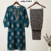 Jaipuri Discharge Print Pure Cotton Kurti Pant Set with Pocket – 2-Piece Straight Kurta & Miyani Pant Set for Women (Sizes S to 4XL) - Image 14