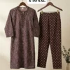 Jaipuri Discharge Print Pure Cotton Kurti Pant Set with Pocket – 2-Piece Straight Kurta & Miyani Pant Set for Women (Sizes S to 4XL) - Image 18