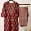 Jaipuri Discharge Print Pure Cotton Kurti Pant Set with Pocket – 2-Piece Straight Kurta & Miyani Pant Set for Women (Sizes S to 4XL) - Image 4