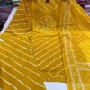 Jaipuri Leheriya & Bandhani Print Pure 60s Cotton Short Kurti with Divider Palazzo & Dupatta Set – 3-Piece Festive Suit with Pocket - Image 10