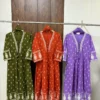 Jaipuri Printed Cotton 60-60 Anarkali Kurta Pant Dupatta Set (M-3XL) - Image 2