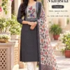 Jamdani Butti Silk Straight Kurti Pant Set with Floral Print Dupatta (3-Piece Set with Lining) - Image 8