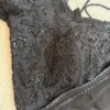 Jet Black Cocktail Saree with Handcrafted Cutdana Work Blouse | Scallop Neck Party Wear Georgette Saree Wholesale - Image 9