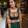 Kalamkriti Embroidered Georgette Anarkali Gown with Chanderi Dupatta – Full Flared Ethnic Long Dress - Image 10