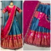 Kanjivaram Silk Fully Stitched Lehenga Choli Set | Designer Maggam Work Blouse & Rangoli Silk Cutwork Dupatta (4m Flare) - Image 11