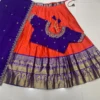 Kanjivaram Silk Fully Stitched Lehenga Choli Set | Designer Maggam Work Blouse & Rangoli Silk Cutwork Dupatta (4m Flare) - Image 15