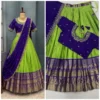 Kanjivaram Silk Fully Stitched Lehenga Choli Set | Designer Maggam Work Blouse & Rangoli Silk Cutwork Dupatta (4m Flare) - Image 22