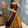 Kanjivaram Silk Fully Stitched Lehenga Choli Set | Designer Maggam Work Blouse & Rangoli Silk Cutwork Dupatta (4m Flare) - Image 24