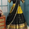 Kanjivaram Silk Fully Stitched Lehenga Choli Set | Designer Maggam Work Blouse & Rangoli Silk Cutwork Dupatta (4m Flare) - Image 8