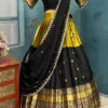 Kanjiveram Silk Lehenga with Stitched Maggam Work Blouse - Image 10