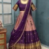 Kanjiveram Silk Lehenga with Stitched Maggam Work Blouse - Image 14