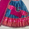 Kanjiveram Silk Lehenga with Stitched Maggam Work Blouse - Image 17