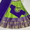 Kanjiveram Silk Lehenga with Stitched Maggam Work Blouse - Image 19