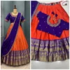 Kanjiveram Silk Lehenga with Stitched Maggam Work Blouse - Image 22