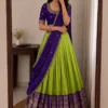 Kanjiveram Silk Lehenga with Stitched Maggam Work Blouse - Image 25