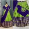 Kanjiveram Silk Lehenga with Stitched Maggam Work Blouse - Image 26