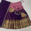 Kanjiveram Silk Lehenga with Stitched Maggam Work Blouse - Image 4