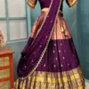 Kanjiveram Silk Lehenga with Stitched Maggam Work Blouse - Image 7