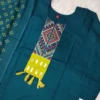 Kutch Embroidered Pure Cotton Kurta Pant Set with Block Print Dupatta (M–4XL) | 3-Piece Office & Festive Ethnic Suit Set - Image 2