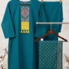 Kutch Embroidered Pure Cotton Kurta Pant Set with Block Print Dupatta (M–4XL) | 3-Piece Office & Festive Ethnic Suit Set - Image 6